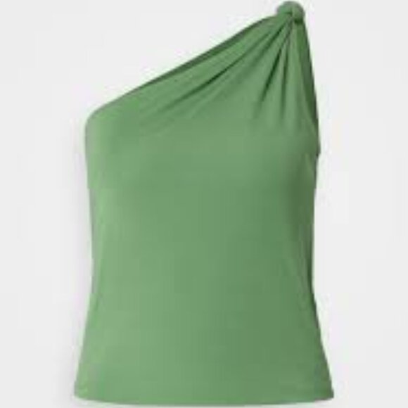 Abercrombie & Fitch one shoulder green top - Picture 1 of 4